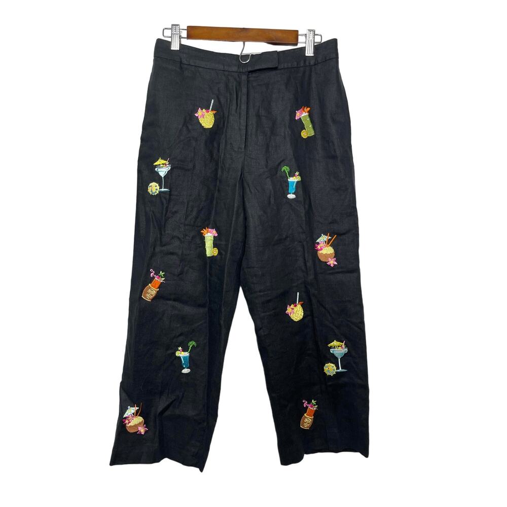 Alexandra Bartlett pants slacks chinos women's petite 10 10p cocktail glasses
